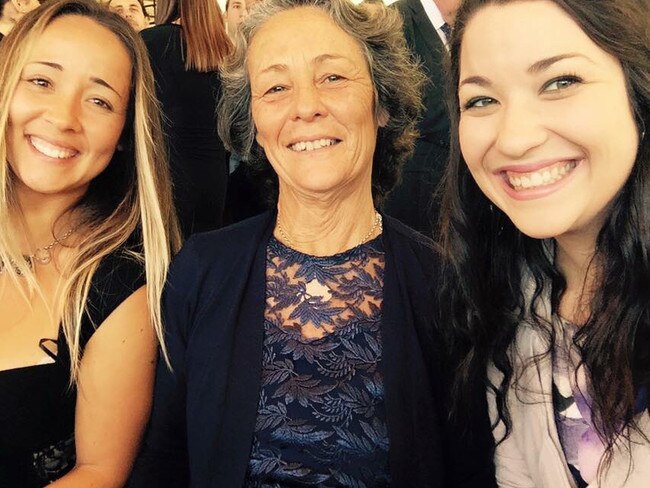 Nikita Walker, left, with her mum Karen Walker and younger sister Mantina Walker. Picture: SUPPLIED