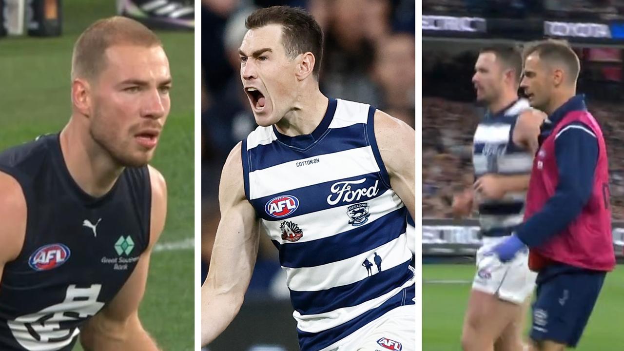 The Cats survived a big Carlton fightback to remain undefeated.