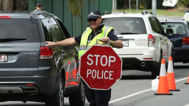 Police conduct a random breath testing operation. Generic image.