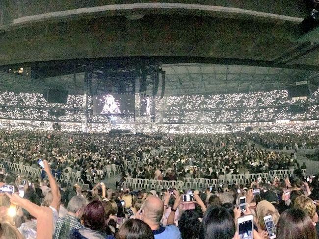 Fans at Adele’s concert in Melbourne. Picture: Twitter/Tom Nickson