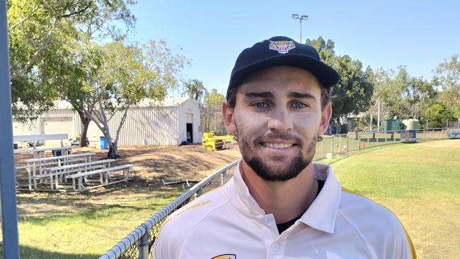 Nightcliff bowler Caelan Malady made his return to the bowling crease after injury. Picture: Ian Butterworth.