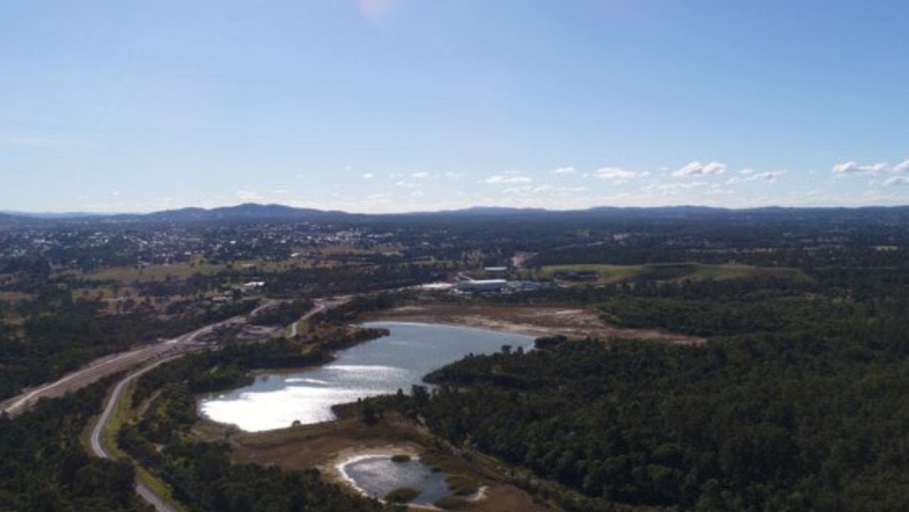 New drone images show the progress of the of the $1 billion, 26km final section of the Gympie Bypass from Woondum to Curra, as seen from East Deep Creek on June 17. Pictures: Josh Preston