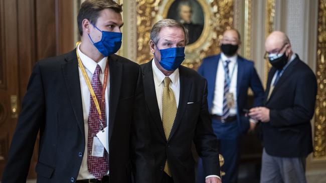 Michael van der Veen walks to the Senate floor. Picture: AFP.