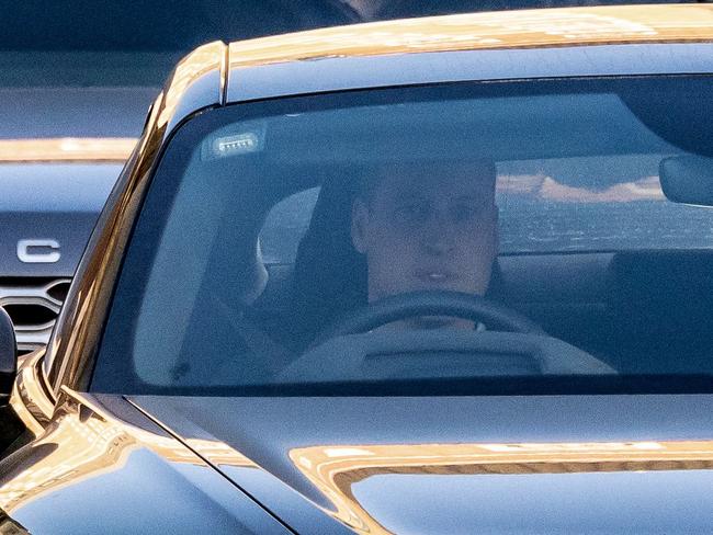 Prince William drives himself away from the London Clinic in London on January 18, where his wife, Princess Catherine, underwent surgery. Picture: Henry Nicholls/AFP