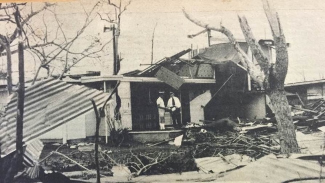 The Morris family home at Nightcliff after Cyclone Tracy. Picture: Supplied