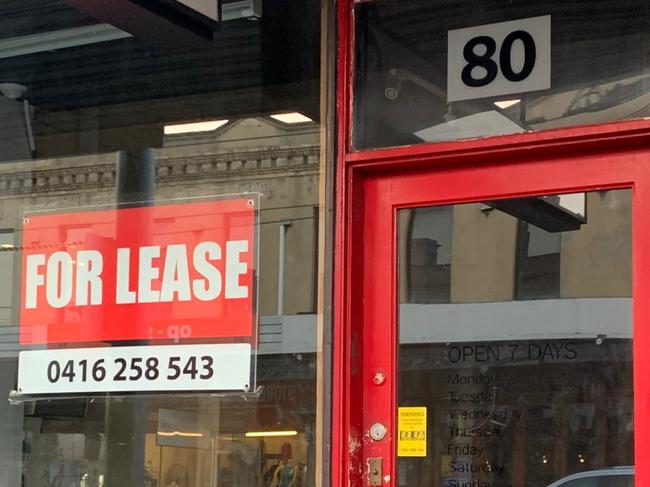 Vacant shops along Chapel St on Thursday, July 4.