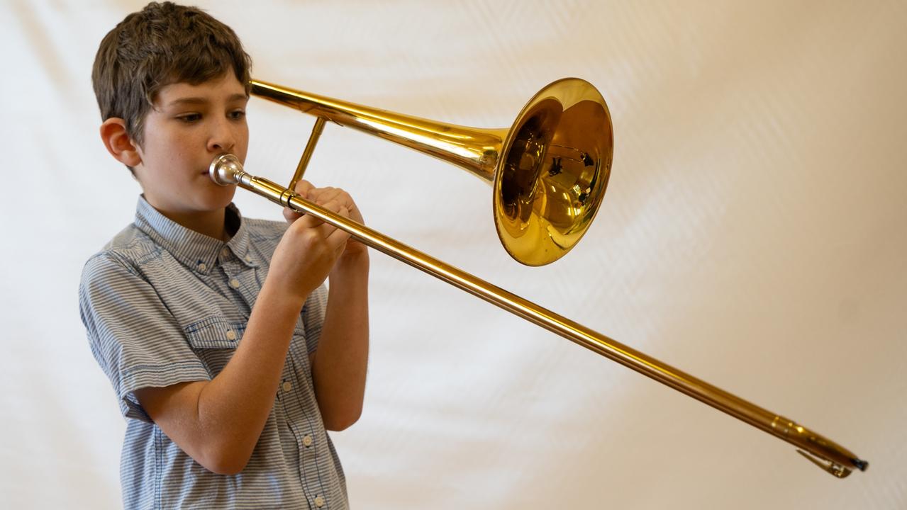 Malachi Heron won first place for this trombone solo (9 years and under) at the Gympie Eisteddfod. August 1, 2023. Picture: Christine Schindler