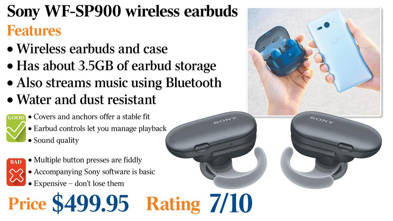 Sony WF SP900 wireless earbuds listen to your music untethered