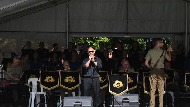 Defence band performs at the 81st commemoration of the Bombing of Darwin held at the cenotaph on the esplanade. Picture: (A) manda Parkinson