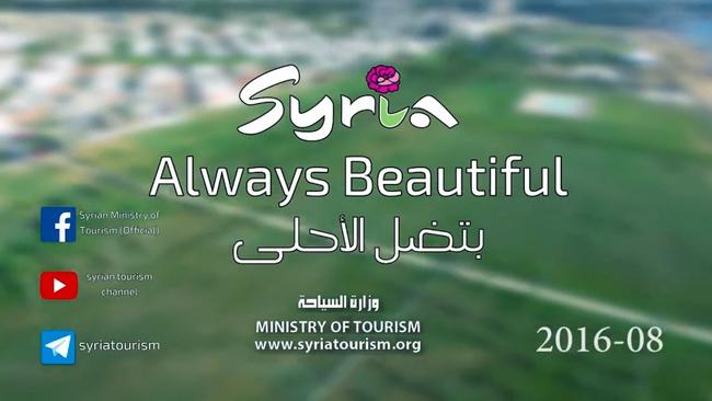 The video clip ends with the hopeful slogan ‘Syria – Always Beautiful’. Picture: Syrian Ministry of Tourism