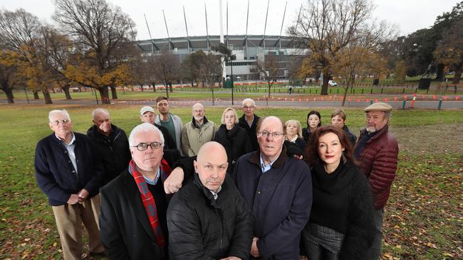 East Melbourne Group members are letterboxing 4000 homes in the two seats affected by Melbourne’s contentious Yarra Park training ground plan. Picture: Alex Coppel