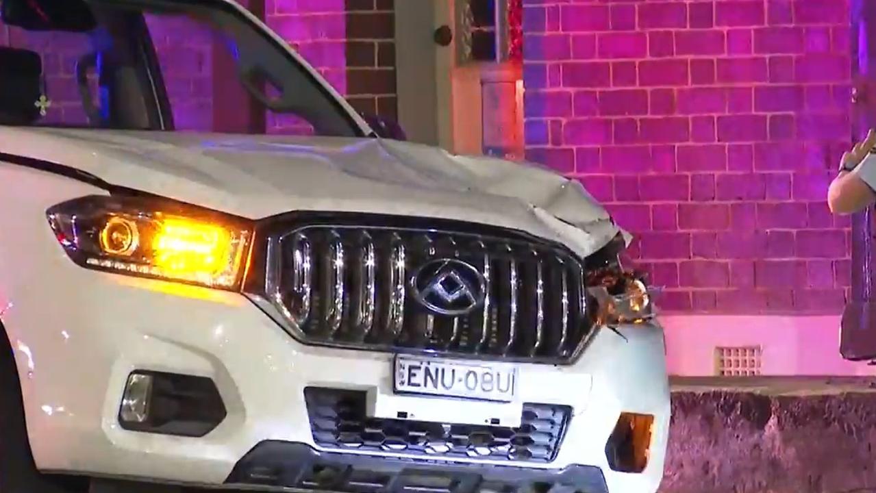 Police are investigating a crash at Belmore on Thursday night in which an elderly pedestrian died. Picture: Nine News