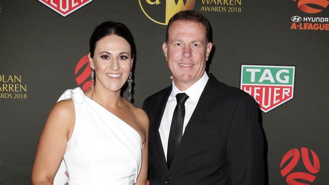 Brenda and Alen Stajcic at the 2018 Dolan Warren Awards held at The Star in Pyrmont. Picture: Christian Gilles