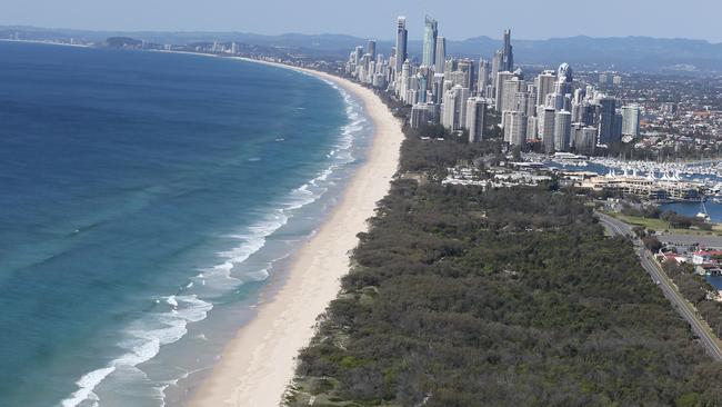 The Spit and Main Beach, where the Federal Government has said further assessment under national environment laws is not needed. Picture Mike Batterham