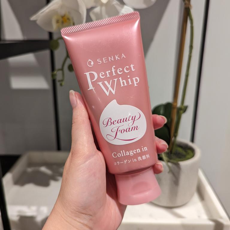 Shiseido Senka Perfect Whip Cleansing Foam. Picture: Lauren Chaplin/Supplied