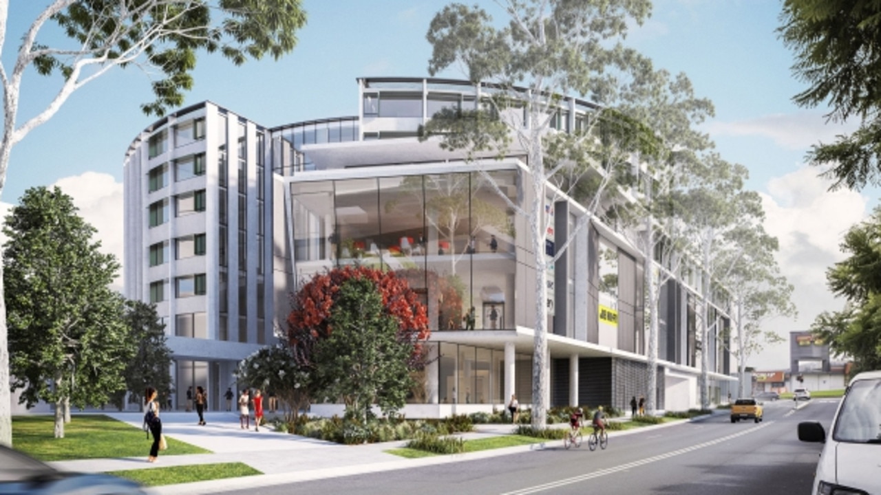 An artist's impressions for a $55 million seven-storey retail and hotel complex at Auburn.