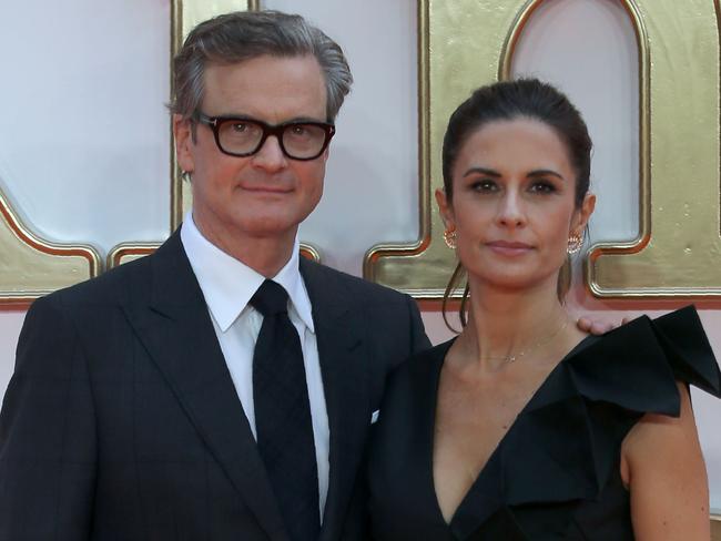 Colin Firth and his wife Livia about a year after the alleged affair. Picture: AFP