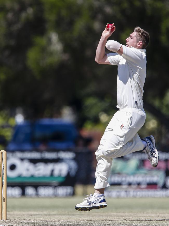 Hallam bowler Jordan Hammond.