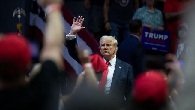 Former president Donald Trump warned against complacency during a rally Saturday in Grand Rapids, Michigan. Picture: Bill Pugliano/Getty Images