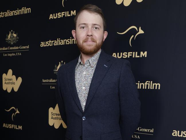 ## HOLDING FOR THE COURIER MAIL ##  Australian Consul-General Los Angeles Ambassador Jane Duke, Ausfilm, Screen Australia and Australians in Film (AiF) kicked off Oscar weekend where Australia is a front-runner with nominations in ten categories. 2023 Australian Oscar Nominees reception - Lachlan Pendragon - Ostrich Short FIlm Photo credit to: Australian Oscars Nominees Reception/Greg Doherty.