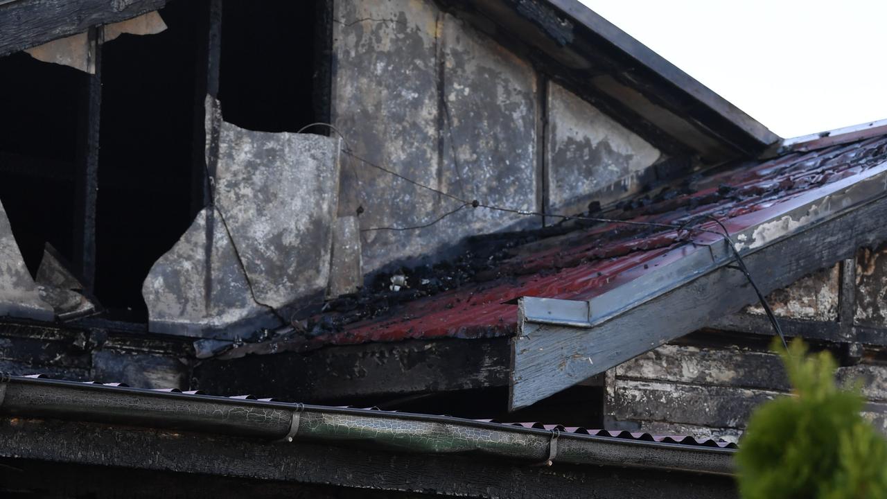 Fatal house fire in Harristown. Picture: Kevin Farmer