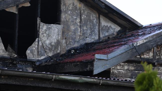 Fatal house fire in Harristown, Wednesday, May 7, 2025. Picture: Kevin Farmer