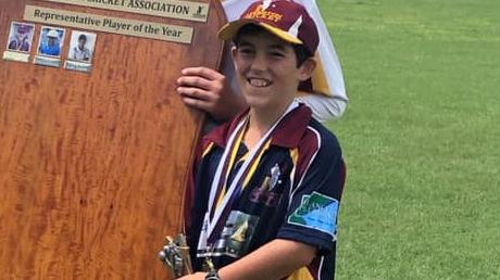 Kobi Johnston was a joint winner of the Atherton junior cricket rep player of the year with Alex Nasser in 2019. Picture: supplied