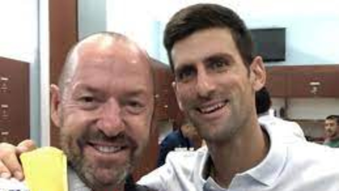 Craig O'Shannessy (left) helped take Djokovic to four grand slam wins and says the threat of forfeiting a point for a second indiscretion is not a deterrent. Picture: AAP