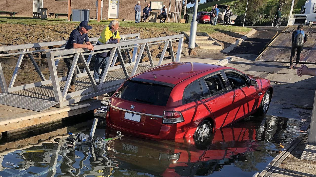 Car rolls into water off North Geelong boat ramp The Courier Mail