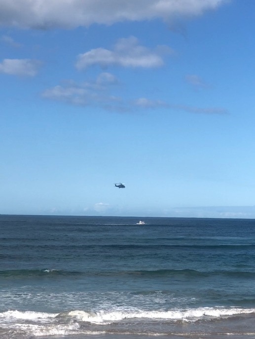Police helicopter and Coast Guard search for missing woman off Point Lonsdale Picture: Mandy Squires