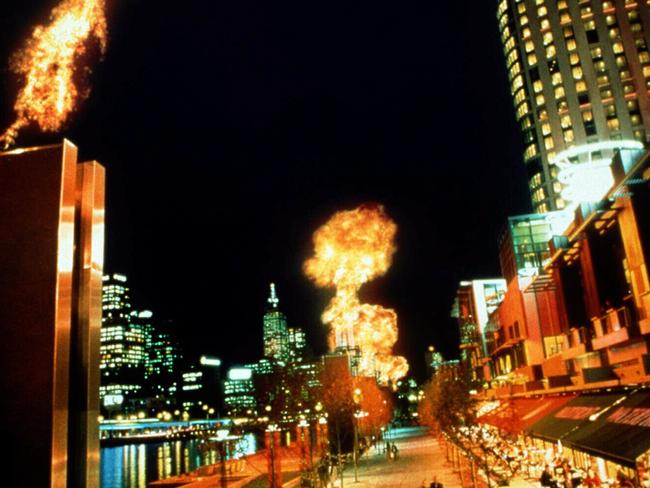 Crown Casino’s 'Pillars of Fire &amp; Water' show. Picture: Supplied