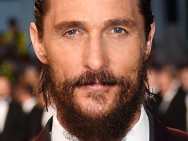 US actor Matthew McConaughey poses as he arrives for the screening of the film 