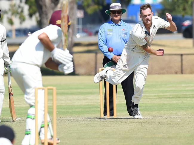 Buckley Ridges bowler Jurgen Andersen. Picture: Josie Hayden