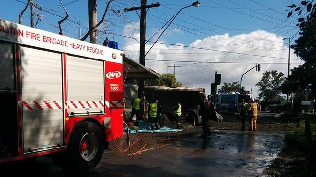 Emergency services on site in Heathmont. Picture: Barclays Cafe, Facebook