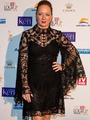 Mandy McElhinney, nominated in the Most Outstanding Actress category, at the Logies Nominations Picture: Mark Dadswell