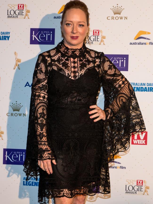 Mandy McElhinney, nominated in the Most Outstanding Actress category, at the Logies Nominations Picture: Mark Dadswell
