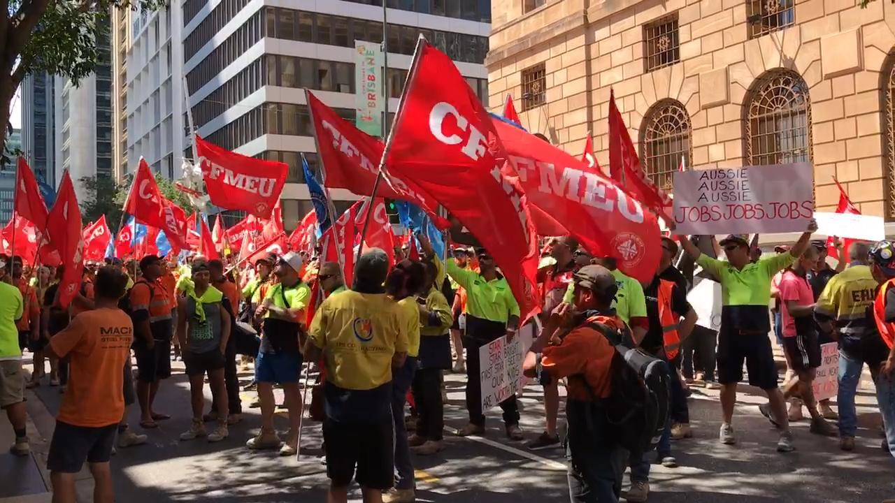 Union march in Brisbane