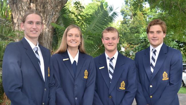 Murwillumbah High School's 2019 School Captains, Samuel Plater, Kalani Bradbury, Callum Wise, Charlie Trevaskis