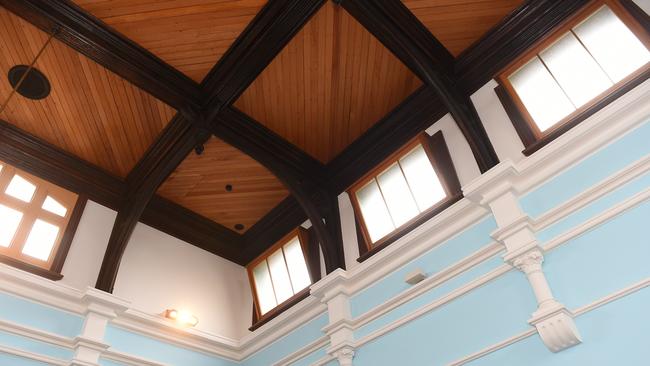 The refurbished ceiling, which was completely burnt down in the fire. Picture: Josie Hayden