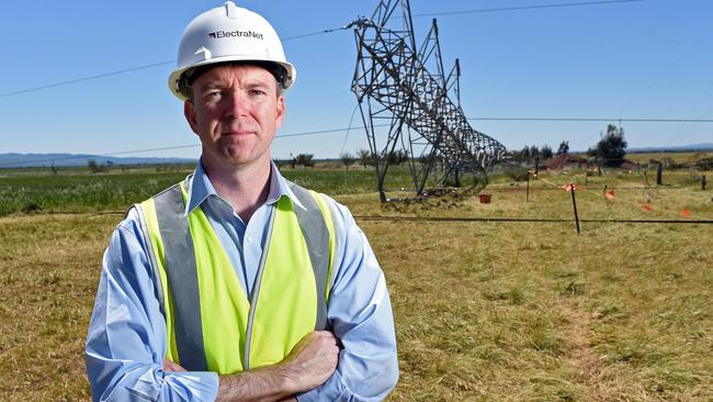 ElectraNet chief executive, Steve Masters at the site of the damaged power towers near Melrose. Picture: Tom Huntley.