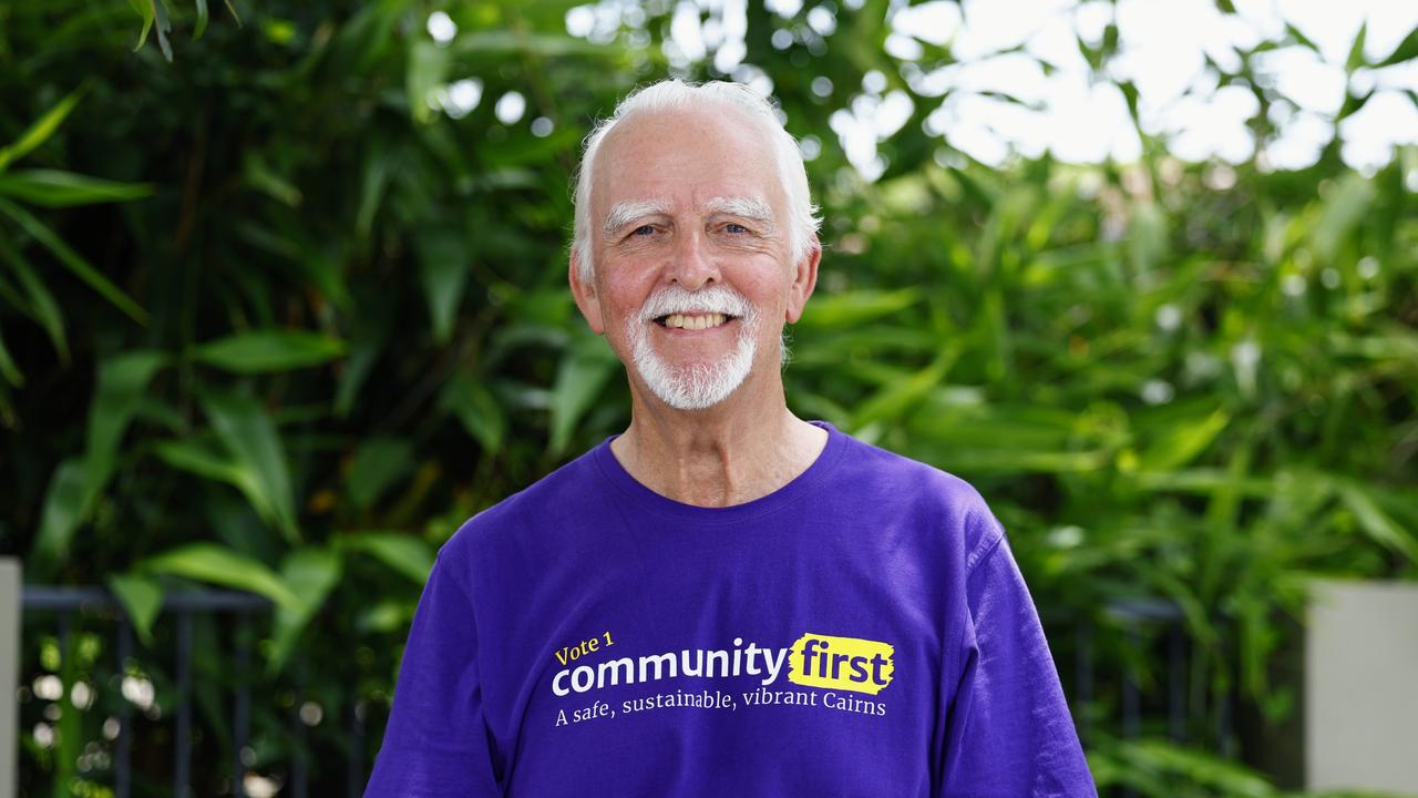 Community First candidate for Cairns Regional Council mayor Denis Walls committed to returning fluoridated water but acknowledged it would need the council’s support. Picture: Brendan Radke