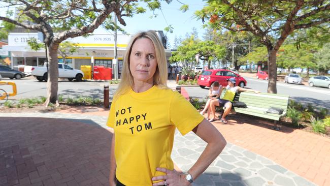 Karen Rowles is outraged the council has approved the third stage of the light rail to Burleigh. She has a petition with almost 6000 signatures. Picture: Richard Gosling