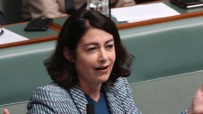 Terri Butler in Question Time in the House of Representatives Chamber at Parliament House in Canberra. Picture Kym Smith