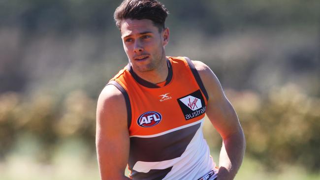 Josh Kelly at GWS training. Picture: Phil Hillyard