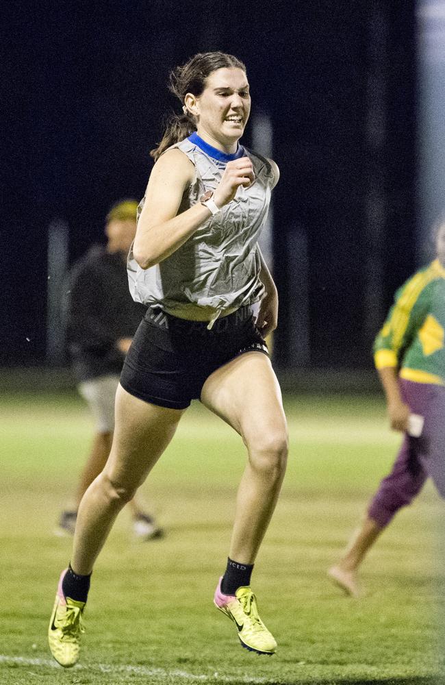 Madison Wells wins the 300 metres Open. Arthur Postle Gift at Pittsworth. Saturday, 14th Sep, 2019.