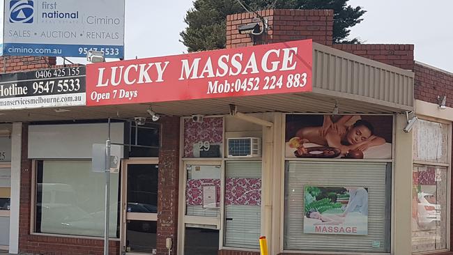 The Lucky Massage parlour in Noble Park.