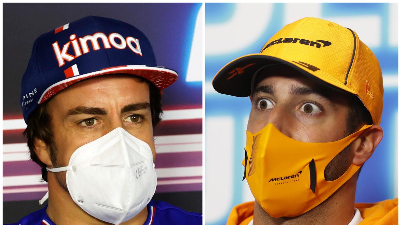 Fernando Alonso and Daniel Ricciardo.