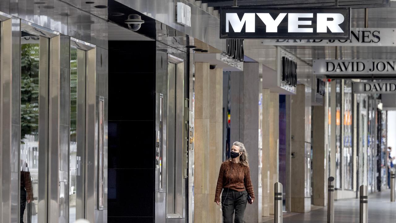 Myer will require all customers to be vaccinated. Picture: NCA NewsWire / David Geraghty