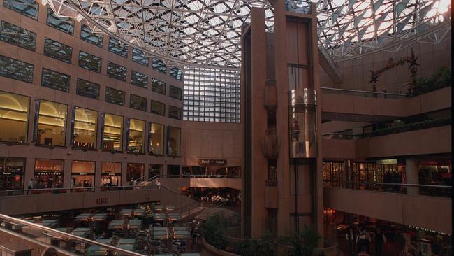 The Collins Place atrium in 1986.