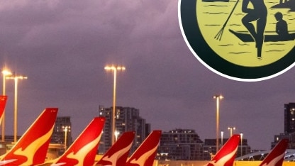 Canva composite of Qantas aeroplanes and the Parramatta Council logo.